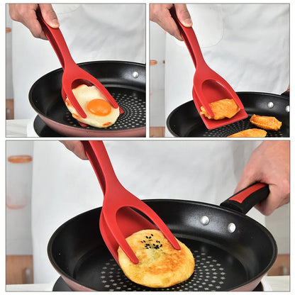 2 In 1 Spatula Tongs for Eggs