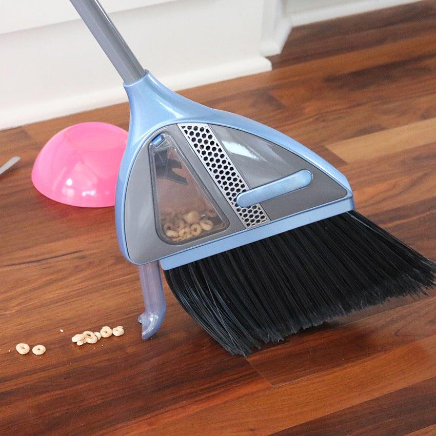 2-in-1 Cordless Sweeper with Built-in Vacuum Broom